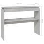 Concrete gray plywood console table 102x30x80 cm by vidaXL, Side tables - Ref: Foro24-808327, Price: 49,10 €, Discount: %