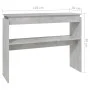 Concrete gray plywood console table 102x30x80 cm by vidaXL, Side tables - Ref: Foro24-808327, Price: 48,59 €, Discount: %
