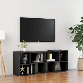 Schwarzer TV-Schrank aus Sperrholz, 104 x 30 x 52 cm von vidaXL, TV-Möbel - Ref: Foro24-808351, Preis: 49,62 €, Rabatt: %