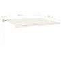 Automatic awning with wind sensor and LED cream 500x350 cm by vidaXL, Awnings - Ref: Foro24-3069032, Price: 699,55 €, Discoun...