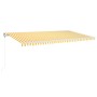 Toldo automático LED sensor de viento amarillo blanco 600x350cm by vidaXL, Awnings - Ref: Foro24-3069053, Price: 788,63 €, Di...