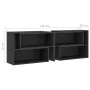 Sperrholz TV-Möbel grau 149x30x52 cm von vidaXL, TV-Möbel - Ref: Foro24-808361, Preis: 66,74 €, Rabatt: %