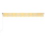 Toldo automático LED sensor de viento amarillo blanco 600x350cm