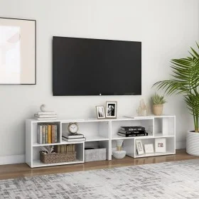 Fernsehmöbel aus glänzend weißem Sperrholz 149x30x52 cm von vidaXL, TV-Möbel - Ref: Foro24-808365, Preis: 57,43 €, Rabatt: %