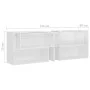 Fernsehmöbel aus glänzend weißem Sperrholz 149x30x52 cm von vidaXL, TV-Möbel - Ref: Foro24-808365, Preis: 57,43 €, Rabatt: %