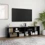Hochglanzschwarzer TV-Schrank aus Sperrholz, 149 x 30 x 52 cm von vidaXL, TV-Möbel - Ref: Foro24-808366, Preis: 56,06 €, Raba...