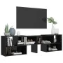 Hochglanzschwarzer TV-Schrank aus Sperrholz, 149 x 30 x 52 cm von vidaXL, TV-Möbel - Ref: Foro24-808366, Preis: 56,06 €, Raba...