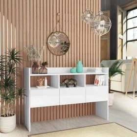 Glossy white plywood sideboard 105x30x70 cm by vidaXL, Sideboards - Ref: Foro24-808383, Price: 72,19 €, Discount: %