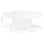 Glossy gray engineered wood coffee table 57x57x30 cm by vidaXL, Coffee table - Ref: Foro24-808374, Price: 101,33 €, Discount: %