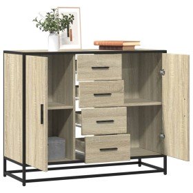 Aparador de madera de ingeniería roble Sonoma 92x35x76 cm Aparador de madera de ingeniería roble Sonoma 92x35x76 cm