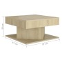 Mesa de centro madera contrachapada roble Sonoma 57x57x30 cm de vidaXL, Mesas de centro - Ref: Foro24-808371, Precio: 46,52 €...