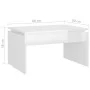 Couchtisch aus glänzend weißem Sperrholz, 68 x 50 x 38 cm von vidaXL, Couchtisch - Ref: Foro24-808338, Preis: 39,83 €, Rabatt: %