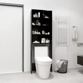Black washing machine cabinet 64x24x190 cm by vidaXL, Accessories for washing machines and dryers - Ref: Foro24-808405, Price...