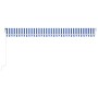 Toldo automático LED sensor de viento azul y blanco 600x350 cm
