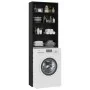 Armario de lavadora negro 64x24x190 cm de vidaXL, Accesorios para lavadoras y secadoras - Ref: Foro24-808405, Precio: 68,43 €...