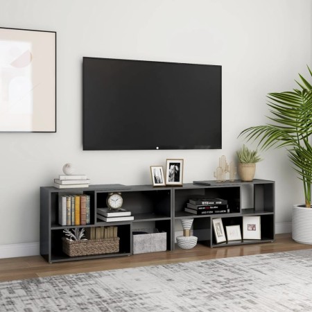 Hochglanzgrauer TV-Schrank aus Sperrholz, 149 x 30 x 52 cm von vidaXL, TV-Möbel - Ref: Foro24-808367, Preis: 61,52 €, Rabatt: %