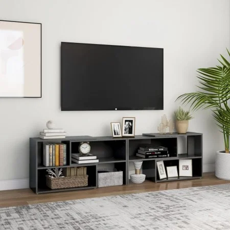 Hochglanzgrauer TV-Schrank aus Sperrholz, 149 x 30 x 52 cm von vidaXL, TV-Möbel - Ref: Foro24-808367, Preis: 61,52 €, Rabatt: %
