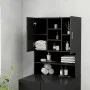 Black washing machine cabinet 70.5x25.5x90 cm by vidaXL, Accessories for washing machines and dryers - Ref: Foro24-808387, Pr...