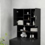 Schwarzer Waschmaschinenschrank 70,5x25,5x90 cm von vidaXL, Zubehör für Waschmaschinen und Trockner - Ref: Foro24-808387, Pre...
