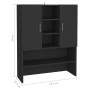 Schwarzer Waschmaschinenschrank 70,5x25,5x90 cm von vidaXL, Zubehör für Waschmaschinen und Trockner - Ref: Foro24-808387, Pre...