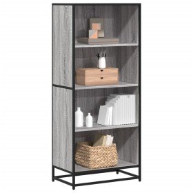 Estantería de madera de ingeniería gris Sonoma 60x35x139 cm