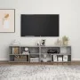 TV stand made of gray concrete plywood 149x30x52 cm by vidaXL, TV Furniture - Ref: Foro24-808363, Price: 81,17 €, Discount: %