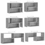 TV stand made of gray concrete plywood 149x30x52 cm by vidaXL, TV Furniture - Ref: Foro24-808363, Price: 81,17 €, Discount: %