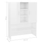 Glossy white washing machine cabinet 70.5x25.5x90 cm by vidaXL, Accessories for washing machines and dryers - Ref: Foro24-808...