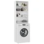 White washing machine cabinet 64x24x190 cm by vidaXL, Accessories for washing machines and dryers - Ref: Foro24-808404, Price...