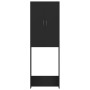 Black washing machine cabinet 64x25.5x190 cm by vidaXL, Accessories for washing machines and dryers - Ref: Foro24-808414, Pri...