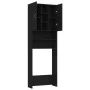 Schwarzer Waschmaschinenschrank 64x25,5x190 cm von vidaXL, Zubehör für Waschmaschinen und Trockner - Ref: Foro24-808423, Prei...