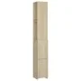 Armario de baño madera contrachapada roble Sonoma 25x26,5x170cm de vidaXL, Muebles de baño - Ref: Foro24-808434, Precio: 85,3...