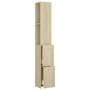 Badezimmerschrank aus Sonoma-Eichensperrholz, 25 x 26,5 x 170 cm von vidaXL, Badezimmermöbel - Ref: Foro24-808434, Preis: 87,...