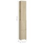 Badezimmerschrank aus Sonoma-Eichensperrholz, 25 x 26,5 x 170 cm von vidaXL, Badezimmermöbel - Ref: Foro24-808434, Preis: 87,...