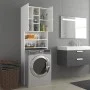 Glossy white washing machine cabinet 64x25.5x190 cm by vidaXL, Accessories for washing machines and dryers - Ref: Foro24-8084...