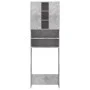 Concrete gray washing machine cabinet 64x25.5x190 cm by vidaXL, Accessories for washing machines and dryers - Ref: Foro24-808...