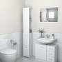 Badezimmerschrank aus Sperrholz weiß 25x26,5x170 cm von vidaXL, Badezimmermöbel - Ref: Foro24-808431, Preis: 62,45 €, Rabatt: %