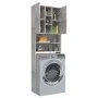 Concrete gray washing machine cabinet 64x25.5x190 cm by vidaXL, Accessories for washing machines and dryers - Ref: Foro24-808...