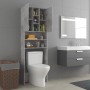 Betongrauer Waschmaschinenschrank 64x25,5x190 cm von vidaXL, Zubehör für Waschmaschinen und Trockner - Ref: Foro24-808426, Pr...