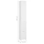 Badezimmerschrank aus Sperrholz weiß 25x26,5x170 cm von vidaXL, Badezimmermöbel - Ref: Foro24-808431, Preis: 61,23 €, Rabatt: %