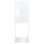 High gloss white washing machine cabinet 64x25.5x190 cm by vidaXL, Accessories for washing machines and dryers - Ref: Foro24-...