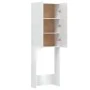 High gloss white washing machine cabinet 64x25.5x190 cm by vidaXL, Accessories for washing machines and dryers - Ref: Foro24-...