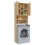 Sonoma Eiche Farbe Waschmaschinenschrank 64x25,5x190 cm von vidaXL, Zubehör für Waschmaschinen und Trockner - Ref: Foro24-808...