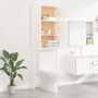 High gloss white washing machine cabinet 64x25.5x190 cm by vidaXL, Accessories for washing machines and dryers - Ref: Foro24-...
