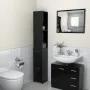 Badezimmerschrank aus schwarzem Sperrholz, 25 x 26,5 x 170 cm von vidaXL, Badezimmermöbel - Ref: Foro24-808432, Preis: 60,75 ...