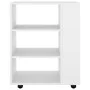 Armario con ruedas de madera contrachapada blanco 60x35x75 cm de vidaXL, Taquillas y armarios de almacenamiento - Ref: Foro24...