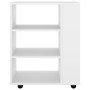 White plywood cabinet with wheels 60x35x75 cm by vidaXL, Lockers and storage cabinets - Ref: Foro24-808449, Price: 59,70 €, D...