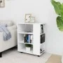 Armario con ruedas de madera contrachapada blanco 60x35x75 cm de vidaXL, Taquillas y armarios de almacenamiento - Ref: Foro24...