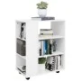 Armario con ruedas de madera contrachapada blanco 60x35x75 cm de vidaXL, Taquillas y armarios de almacenamiento - Ref: Foro24...