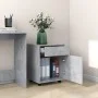 Armario ruedas madera contrachapada gris hormigón 45x38x54 cm de vidaXL, Taquillas y armarios de almacenamiento - Ref: Foro24...